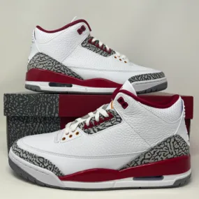 Nike Air Jordan Retro III 3 Cardinal Red 2022 White - Me...