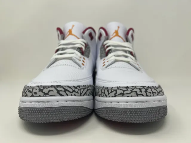 Nike Air Jordan Retro III 3 Cardinal Red 2022 White - Me...