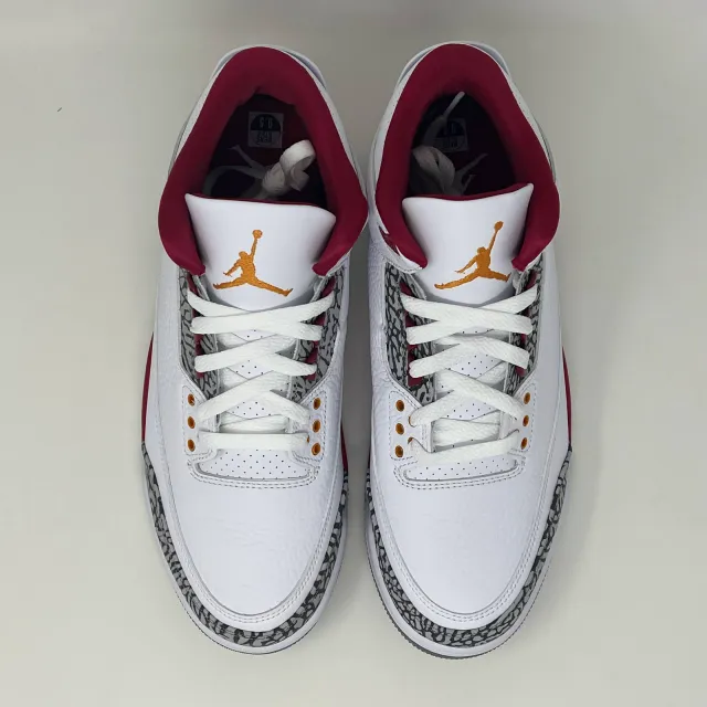 Nike Air Jordan Retro III 3 Cardinal Red 2022 White - Me...