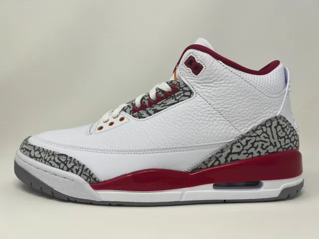 Nike Air Jordan Retro III 3 Cardinal Red 2022 White - Me...