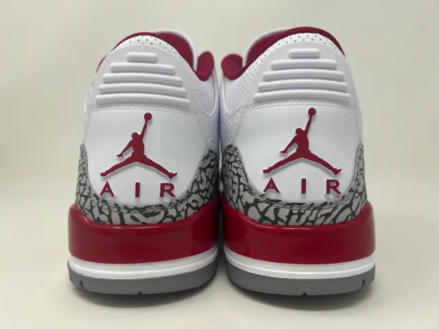 Nike Air Jordan Retro III 3 Cardinal Red 2022 White - Me...