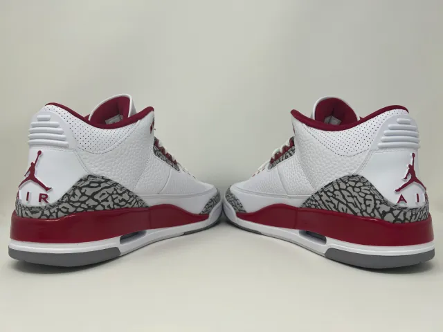 Nike Air Jordan Retro III 3 Cardinal Red 2022 White - Me...