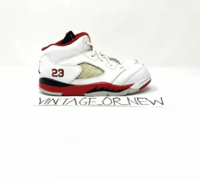 Nike Air Jordan V 5 Fire Red 2013 Retro TD Toddler 44089...