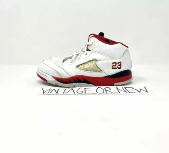 Nike Air Jordan V 5 Fire Red 2013 Retro TD Toddler 44089...