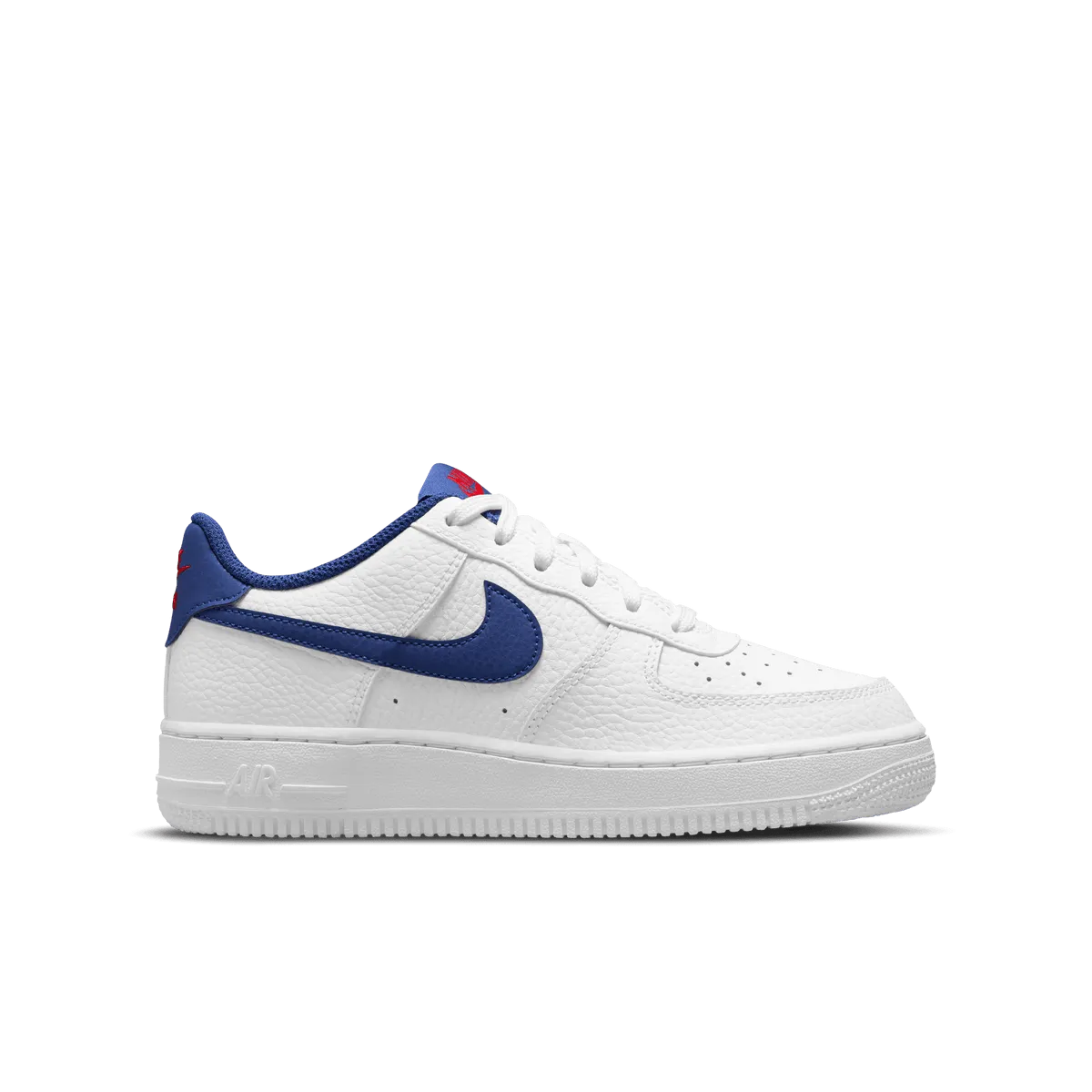 Nike - Boy - GS Air Force 1 - White/Deep Royal Blue/University Red