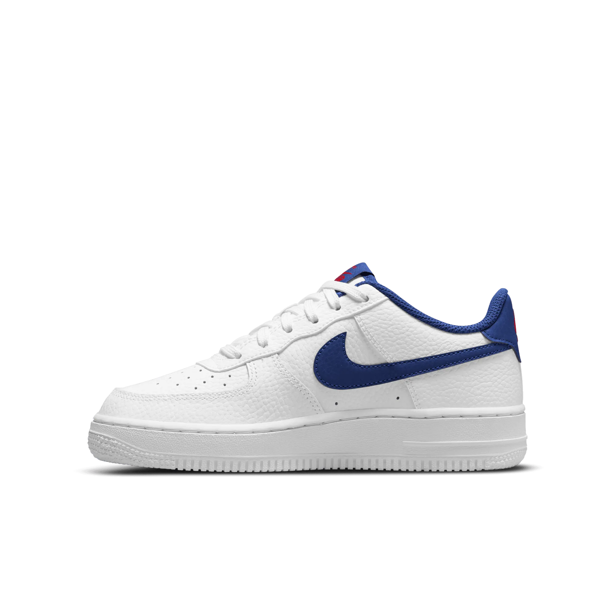 Nike - Boy - GS Air Force 1 - White/Deep Royal Blue/University Red