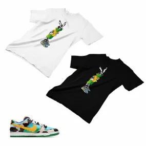 Nike Dunk Ben Jerry’s Matching Custom Designed T shirt ND 1-2-3