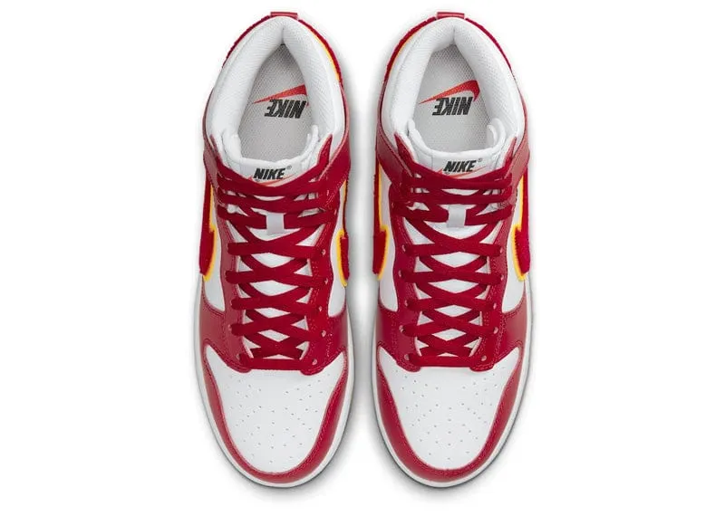 Nike Dunk High Chenille Swoosh White Gym Red