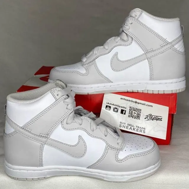 Nike dunk high ‘white vast grey’ (size 13c)