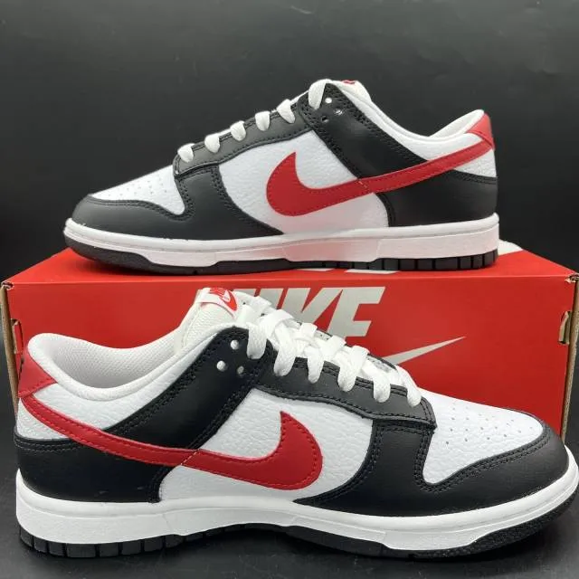 Nike dunk low black university red