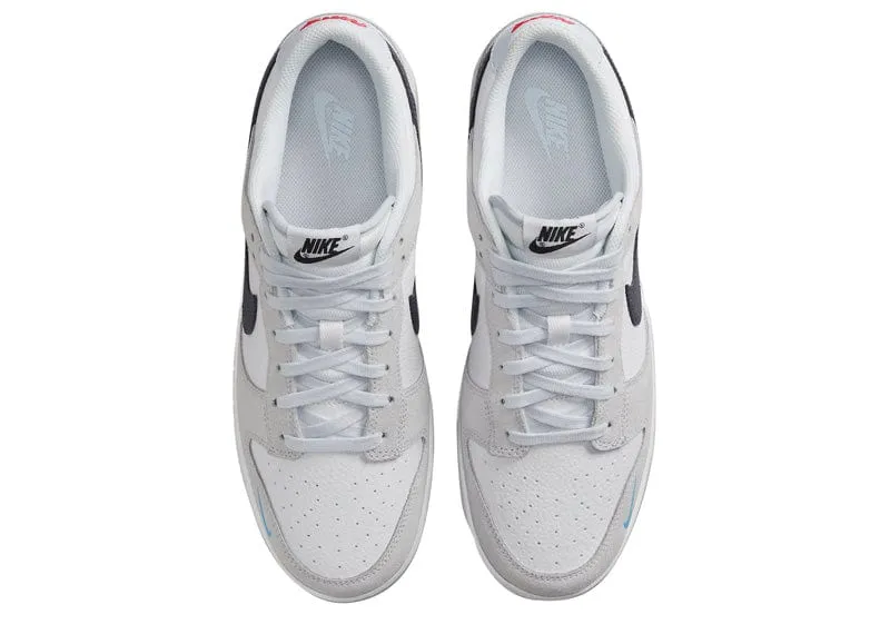 Nike Dunk Low White Grey Navy Aqua Mini Swoosh