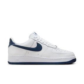 Nike - Men -  Air Force 1 '07 - White/Midnight Navy/White