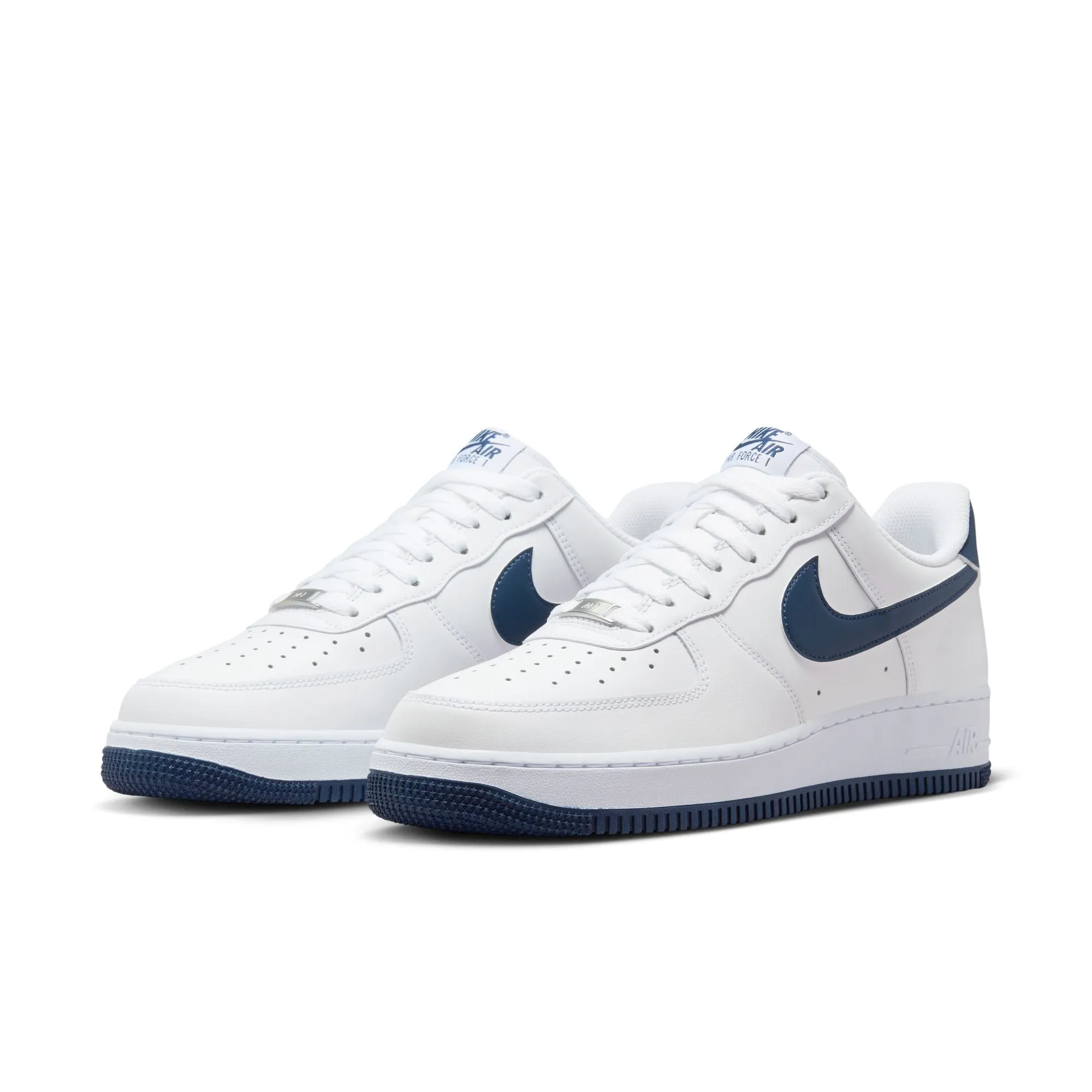 Nike - Men -  Air Force 1 '07 - White/Midnight Navy/White