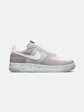 Nike - Men - Air Force 1 Crater Flyknit - Wolf Grey/White/Pure Platinum/Gym Red