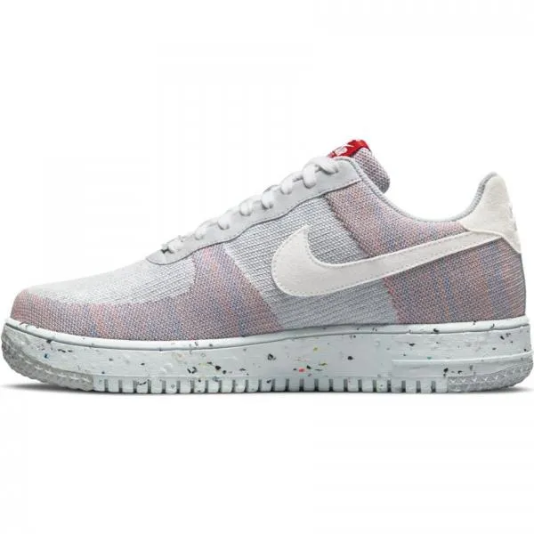 Nike - Men - Air Force 1 Crater Flyknit - Wolf Grey/White/Pure Platinum/Gym Red