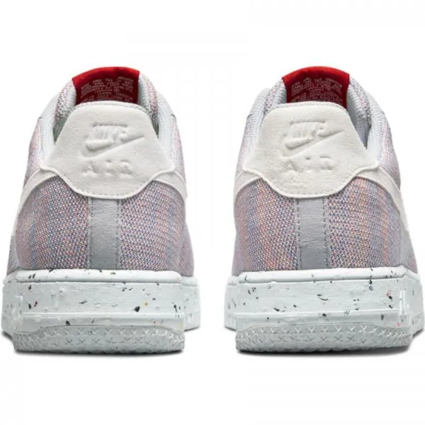 Nike - Men - Air Force 1 Crater Flyknit - Wolf Grey/White/Pure Platinum/Gym Red