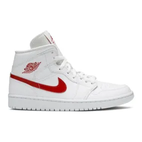 Nike Women's Air Jordan 1 Mid (White University Red/ Whi...