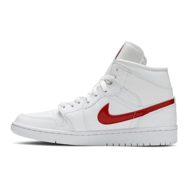 Nike Women's Air Jordan 1 Mid (White University Red/ Whi...