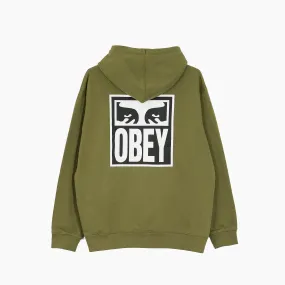 OBEY CLOTHING EYES ICON PREMIUM PULLOVER MOSS GREEN 112843126