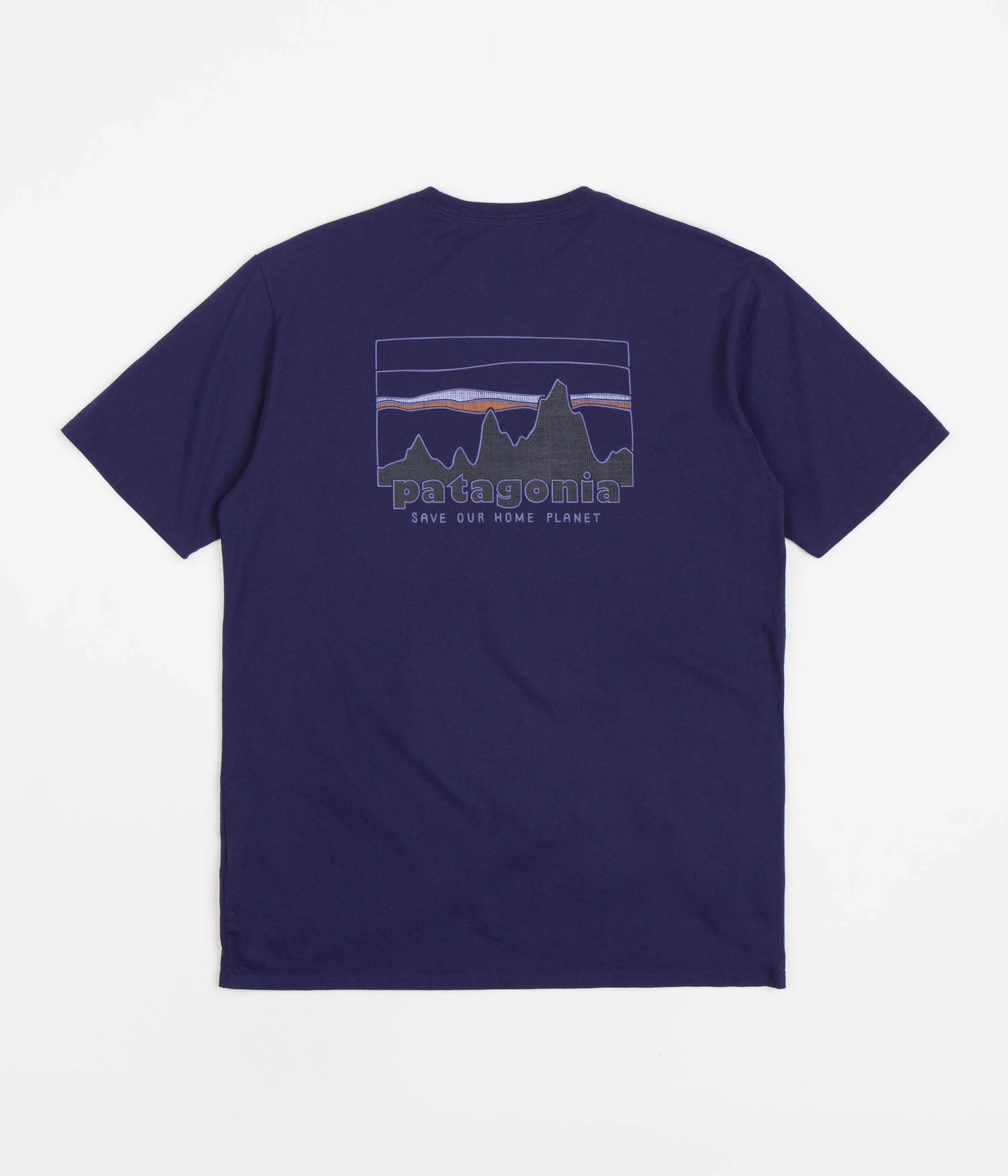 Patagonia 73 Skyline Organic T-Shirt - Sound Blue