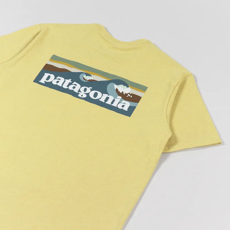 Patagonia Boardshort Logo Pocket Responsibili-Tee Surfboard Yellow