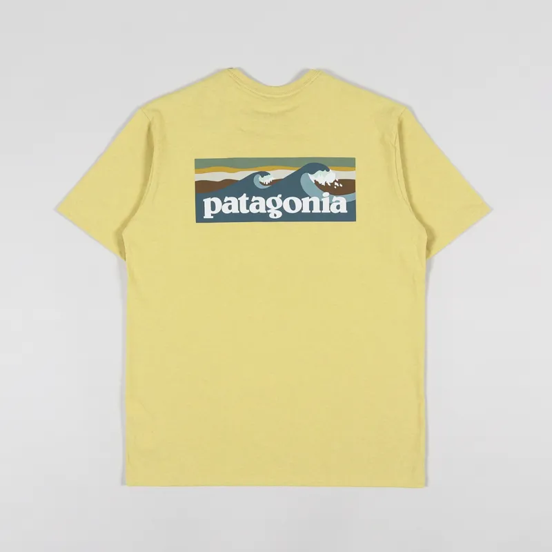 Patagonia Boardshort Logo Pocket Responsibili-Tee Surfboard Yellow