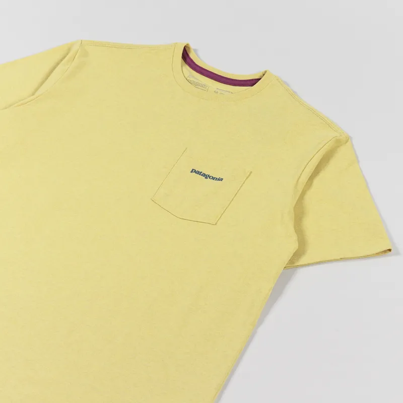 Patagonia Boardshort Logo Pocket Responsibili-Tee Surfboard Yellow