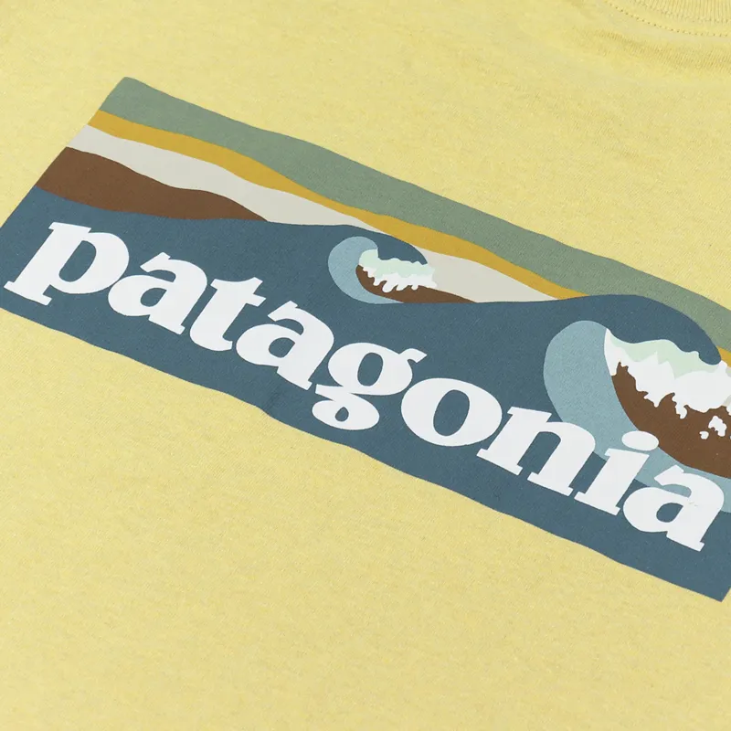 Patagonia Boardshort Logo Pocket Responsibili-Tee Surfboard Yellow