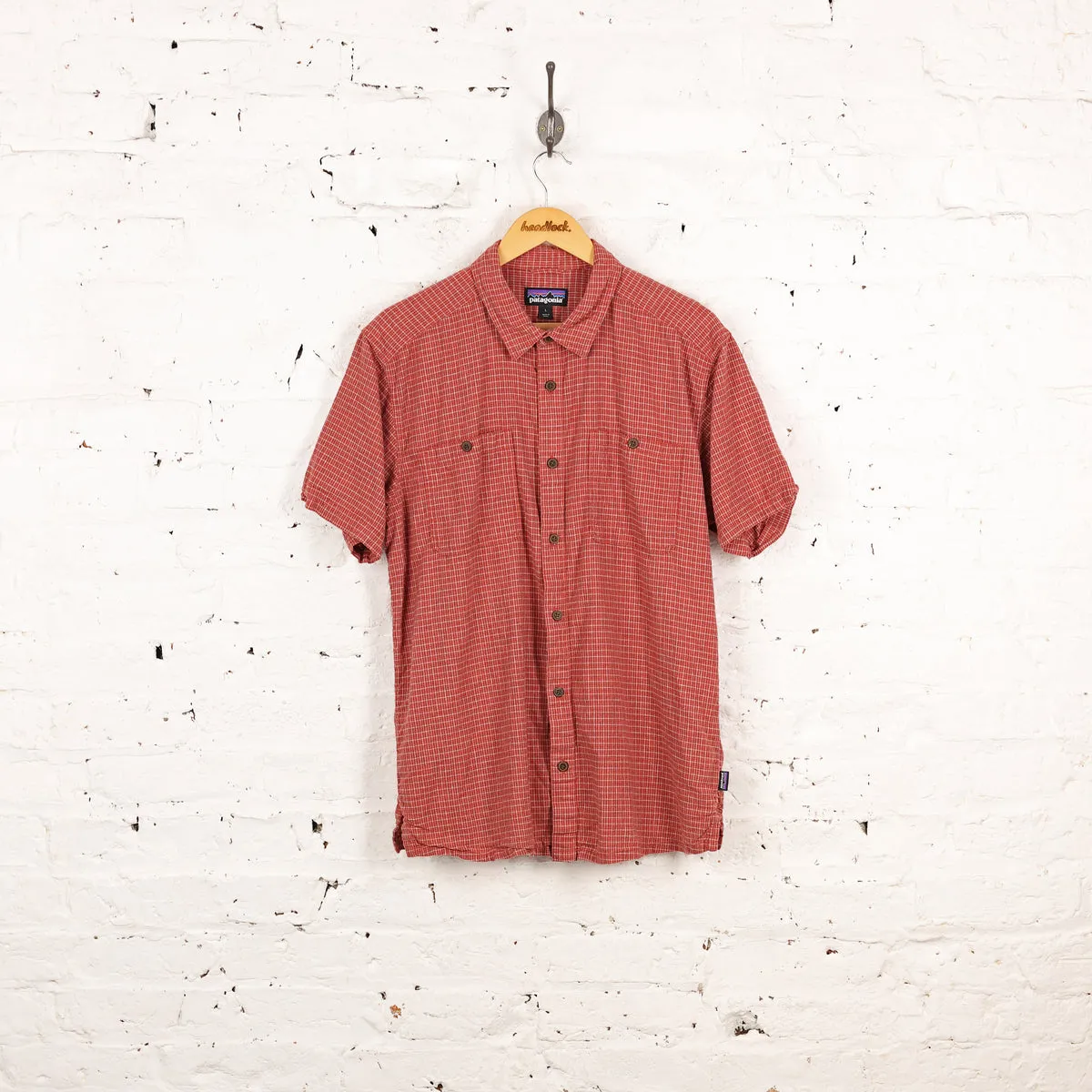 Patagonia Short Sleeve Cotton Check Shirt - Red - L