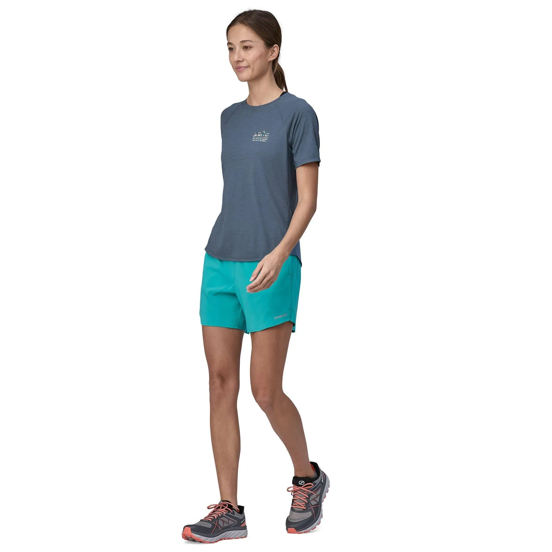 Patagonia Women's Capilene Cool Trail Graphic T-Shirt - Blue | Tiso