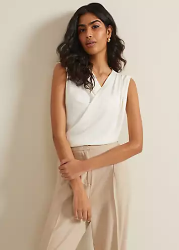 Phase Eight Sutton Sleeveless Drape Rib Top | Grattan