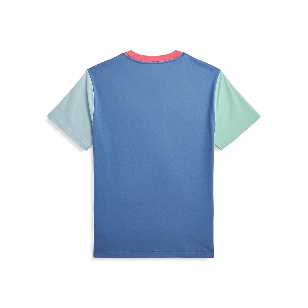 Polo Ralph Lauren Boy's Polo Bear Colourblocked Cotton T-Shirt