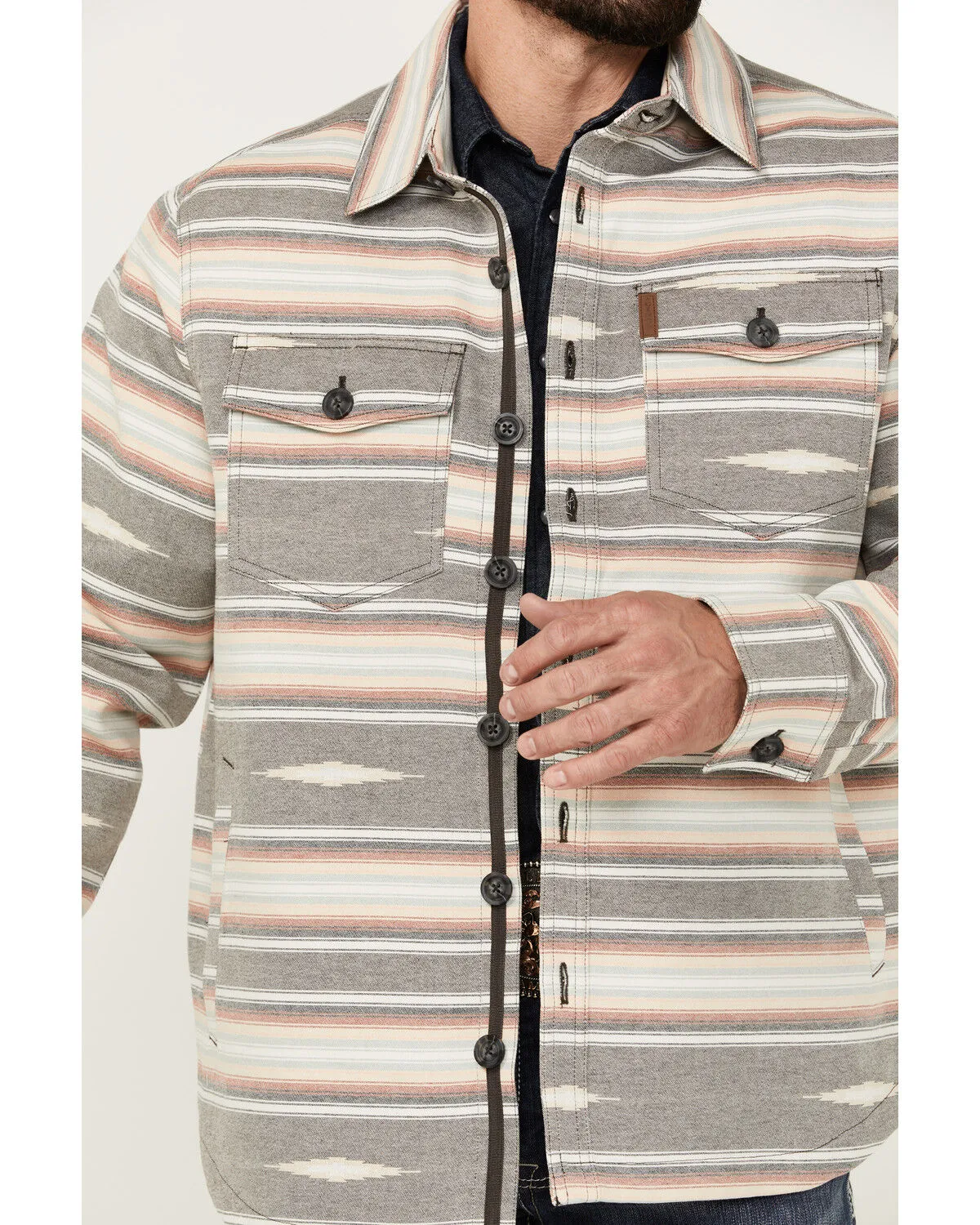 Product Name:  Cinch Men's Southwestern Jacquard Print Shirt Jacket