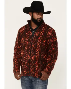 Product Name:  Powder River Outfitters Men's Southwestern Print Full-Zip Fleece Pullover