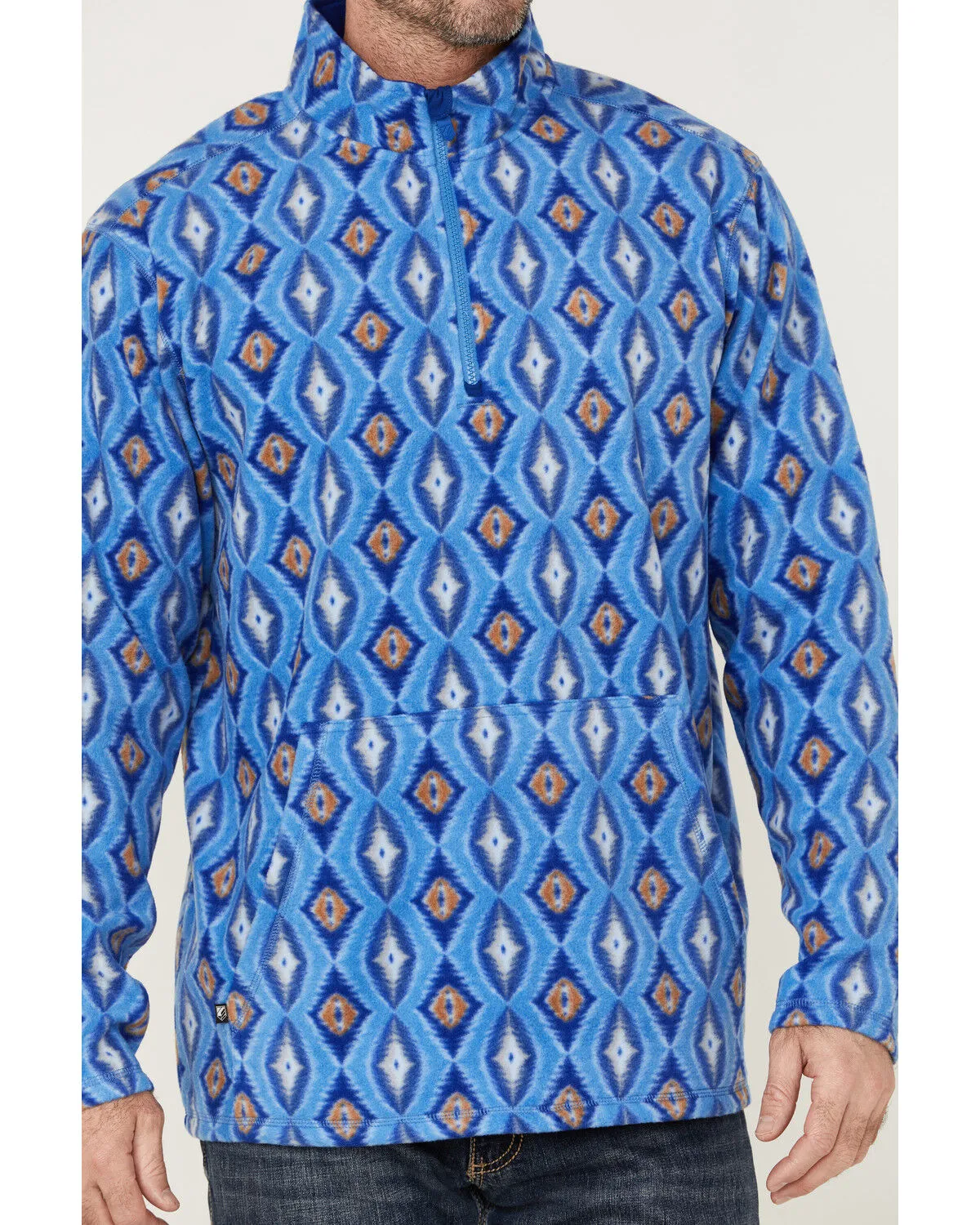 Product Name:  RANK 45® Men's Shadow Southwestern Print 1/4 Zip-Front Fleece Pullover