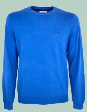 PULLOVER UOMO BLU MISTO LANA