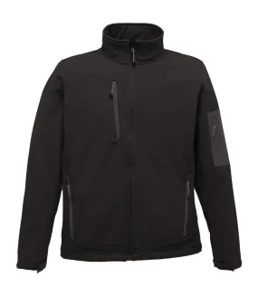 Regatta Standout Mens Arcola 3 Layer Waterproof And Breathable Softshell Jacket (Black/Seal Grey) - UTRG1461