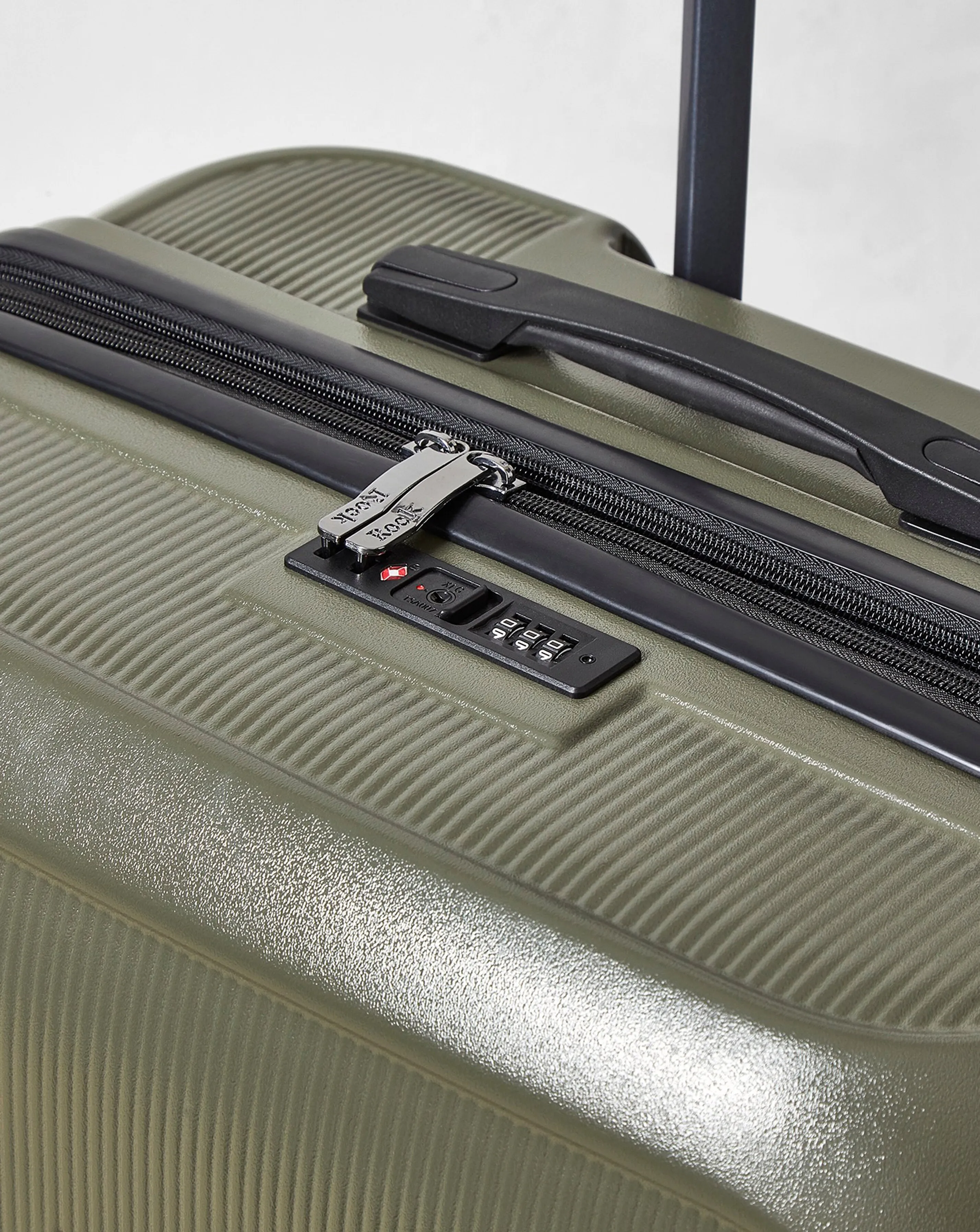 Rock Austin Olive Green Medium Suitcase | Simply Be