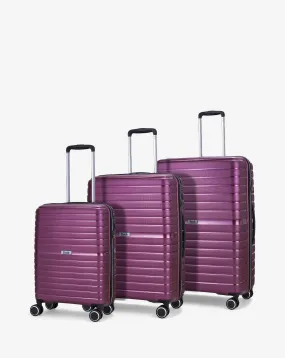 Rock Hydra- Lite 3pc Set Suitcase Purple | Simply Be