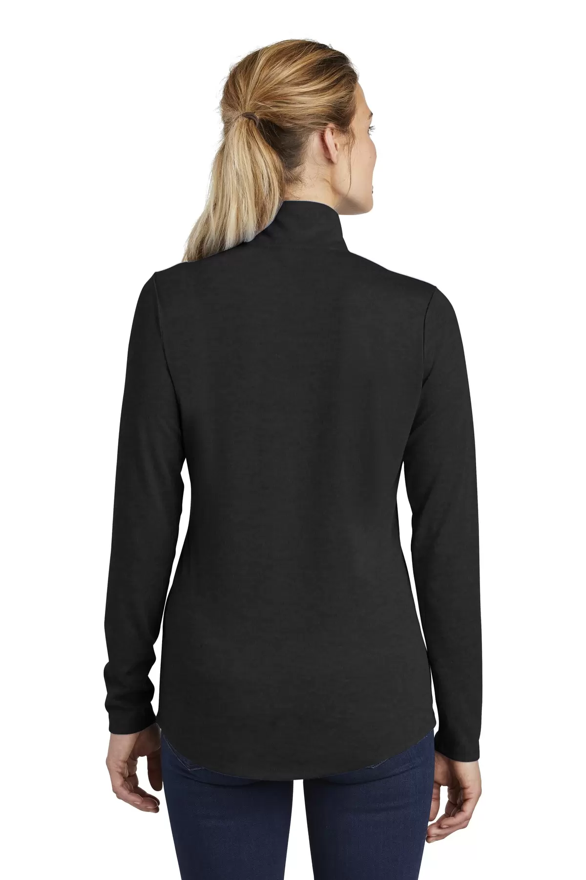 Sport Tek LST407 Sport-Tek  Ladies PosiCharge  Tri-Blend Wicking 1/4-Zip Pullover SKU: LST407