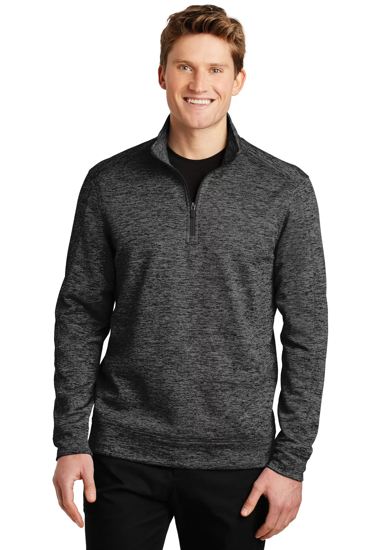 Sport Tek ST226 Sport-Tek PosiCharge Electric Heather Fleece 1/4-Zip Pullover SKU: ST226