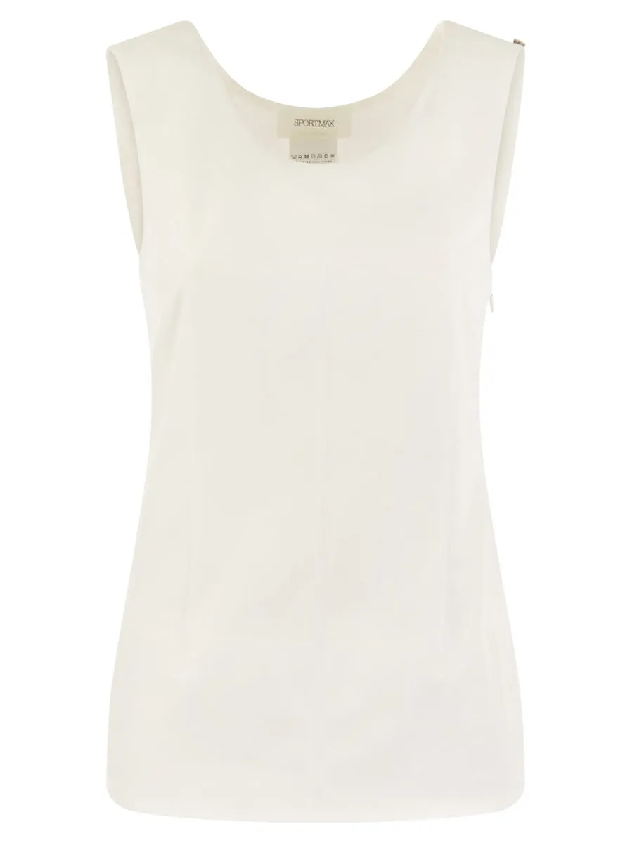 Sportmax    Sportmax Fico Sleeveless Crepe Jersey Top