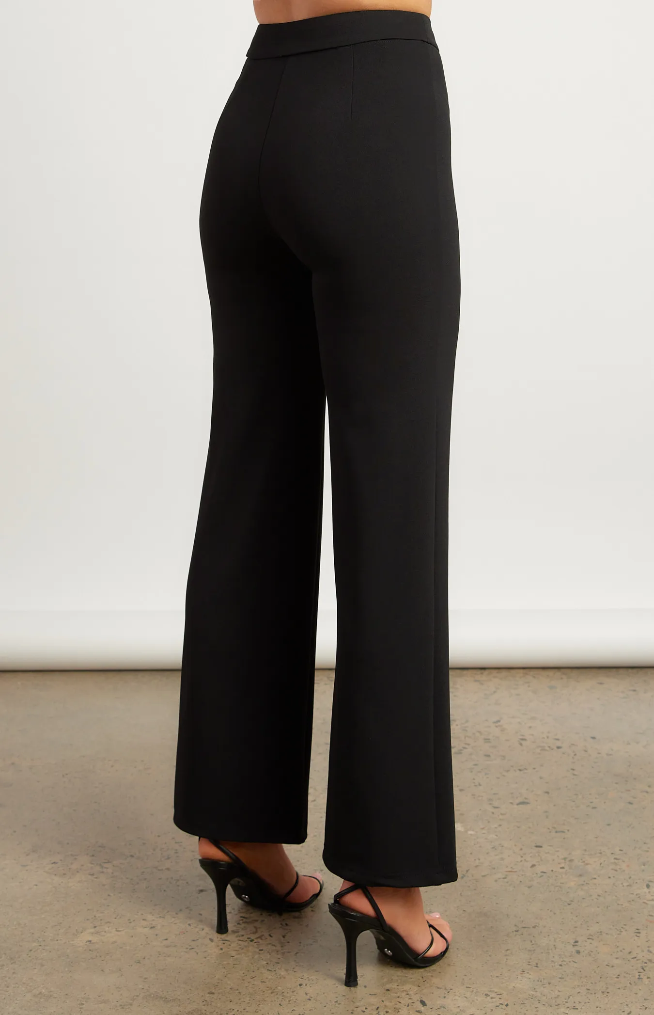 Stretch Jersey High Waisted Straight Leg Pants (WPA277B)