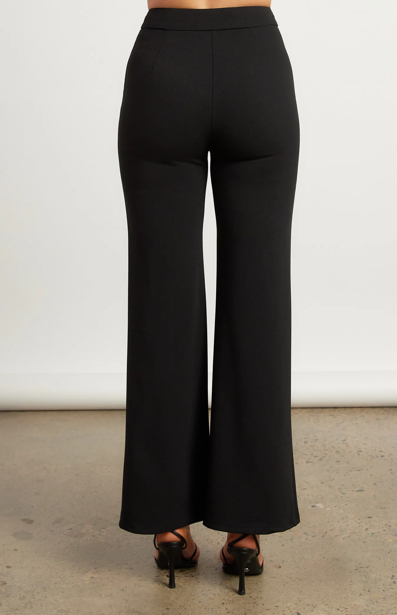 Stretch Jersey High Waisted Straight Leg Pants (WPA277B)