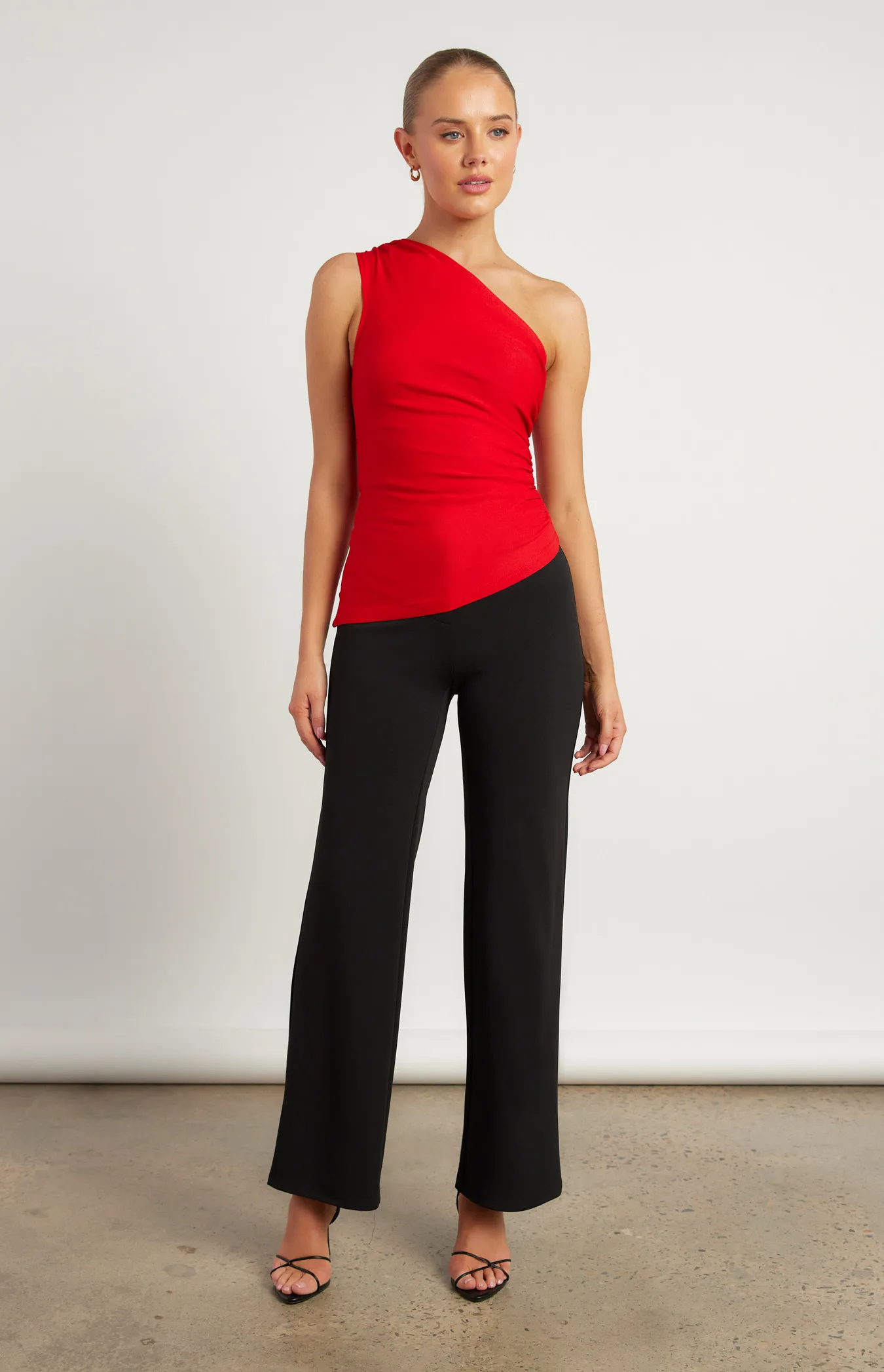 Stretch Jersey High Waisted Straight Leg Pants (WPA277B)