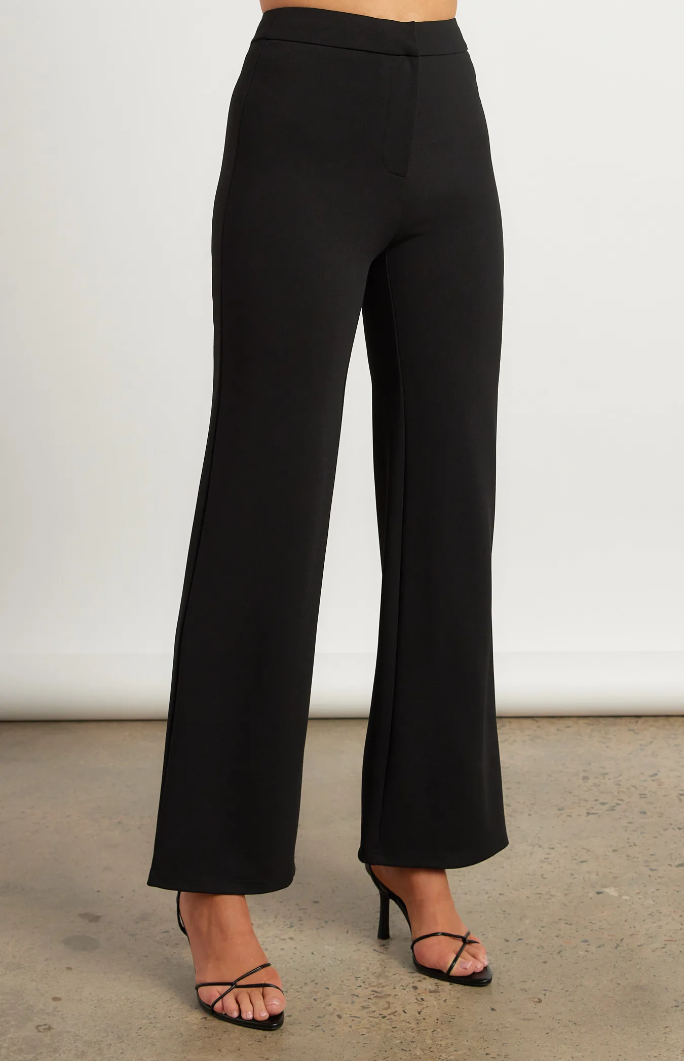 Stretch Jersey High Waisted Straight Leg Pants (WPA277B)