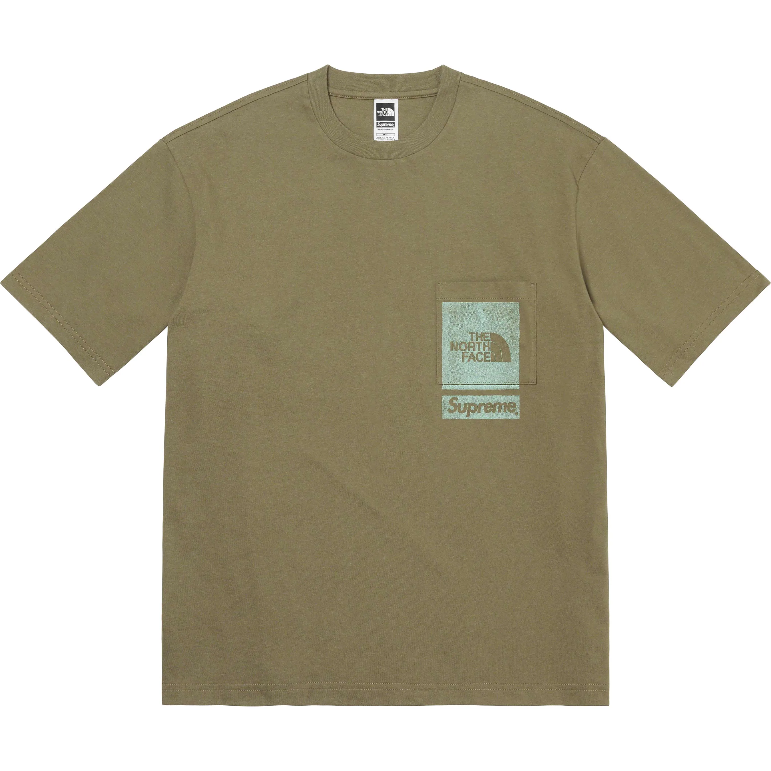 Supreme The North Face Printed Pocket Tee Olive