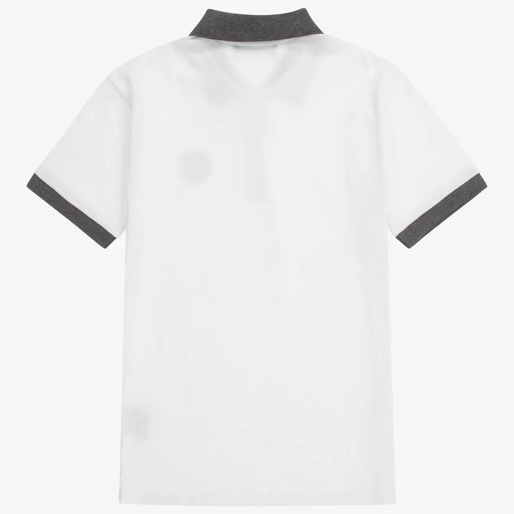 Teen White Logo Polo Shirt