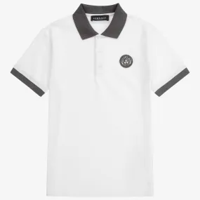 Teen White Logo Polo Shirt