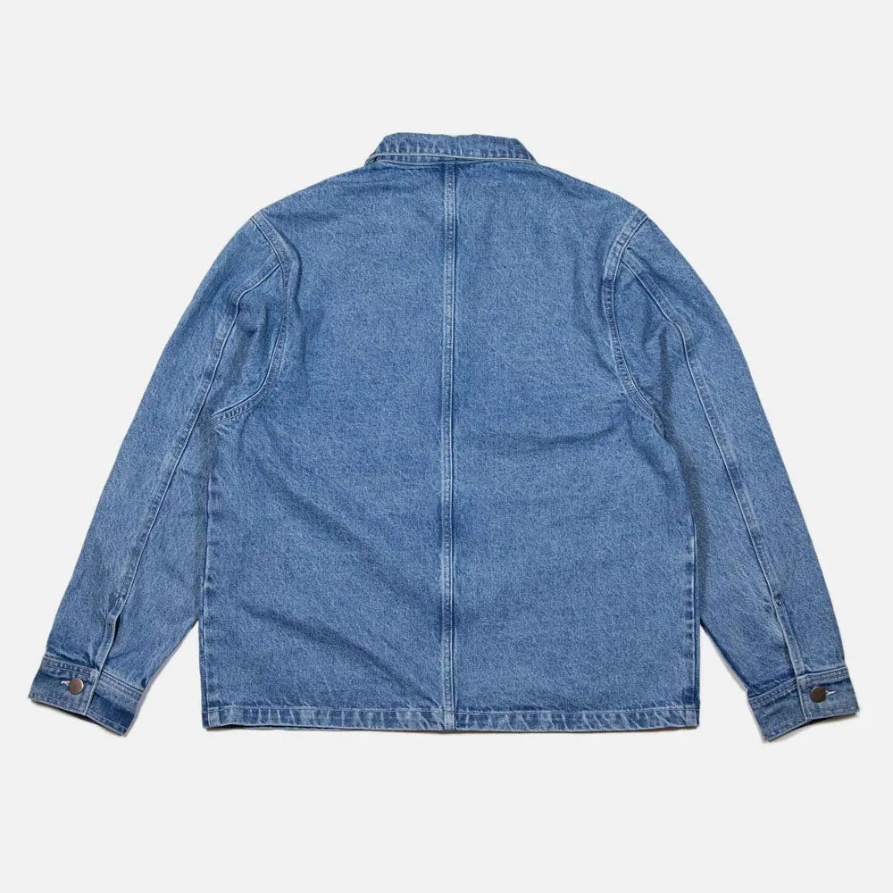 The National Skateboard Co. - Hirta Workers Jacket - Washed Blue Denim